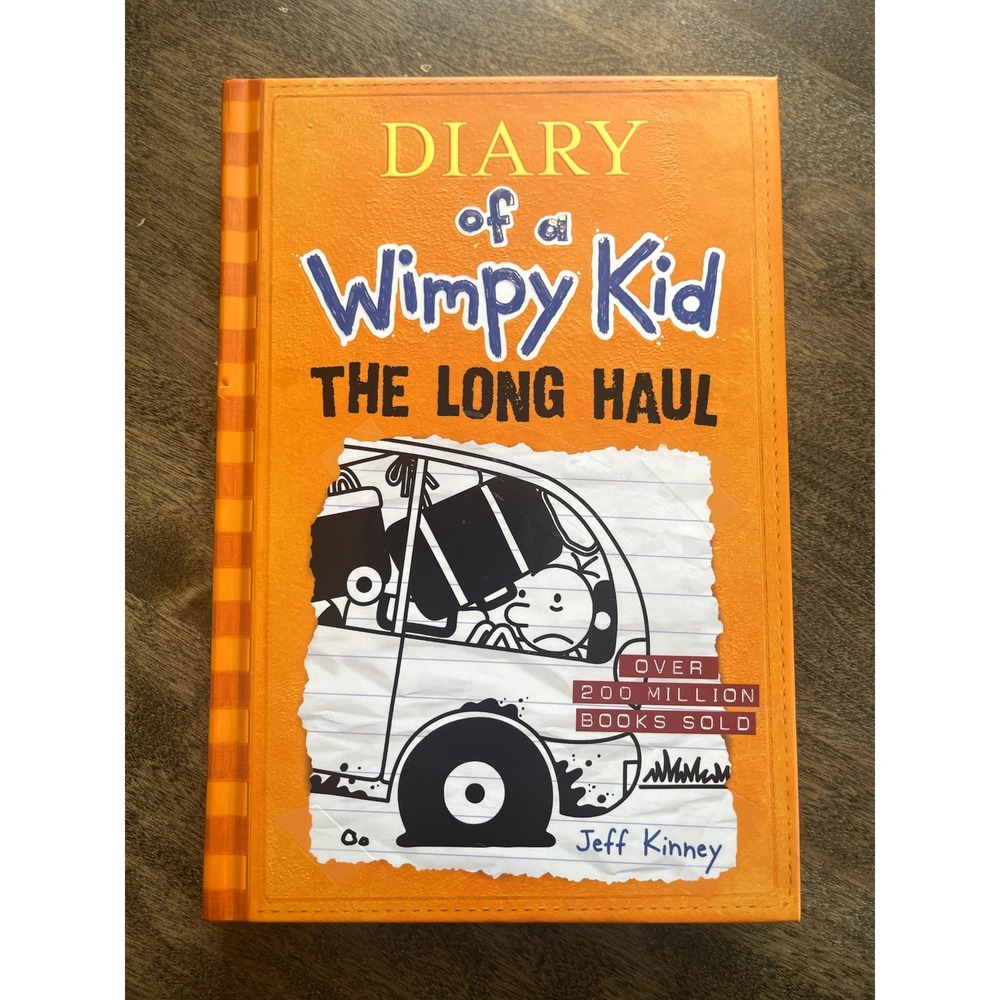 Diary of a Wimpy Kid The Long Haul Hardcover Book 9 Jeff Kinney Orange Cover